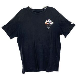 The Nike Tee Shirt Men's L Black Crazy Wild "Just Do It" Logo Graphic Cotton